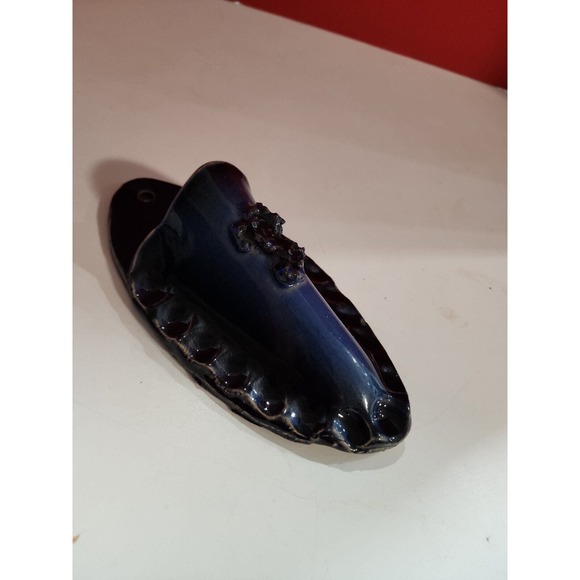 Vtg Blue Ceramic Handmade Icelandic Lava wall hanging - Picture 6 of 12